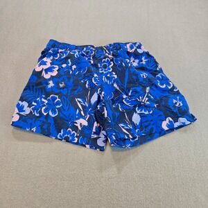 Columbia PFG Kids Blue Hibiscus Floral Fishing Swim Shorts Size XS 5/6